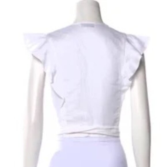 EPHEMERA V-Neck Short Sleeve Crop Top Size: S - Picture 3 of 3